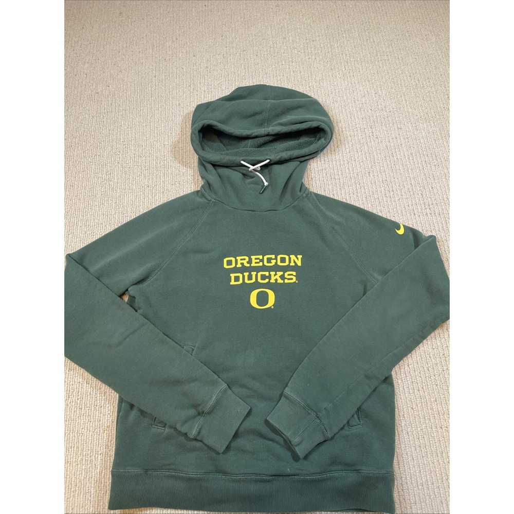 Nike Oregon Ducks Women's Small* Funnel Neck Hoodie Pullover Green